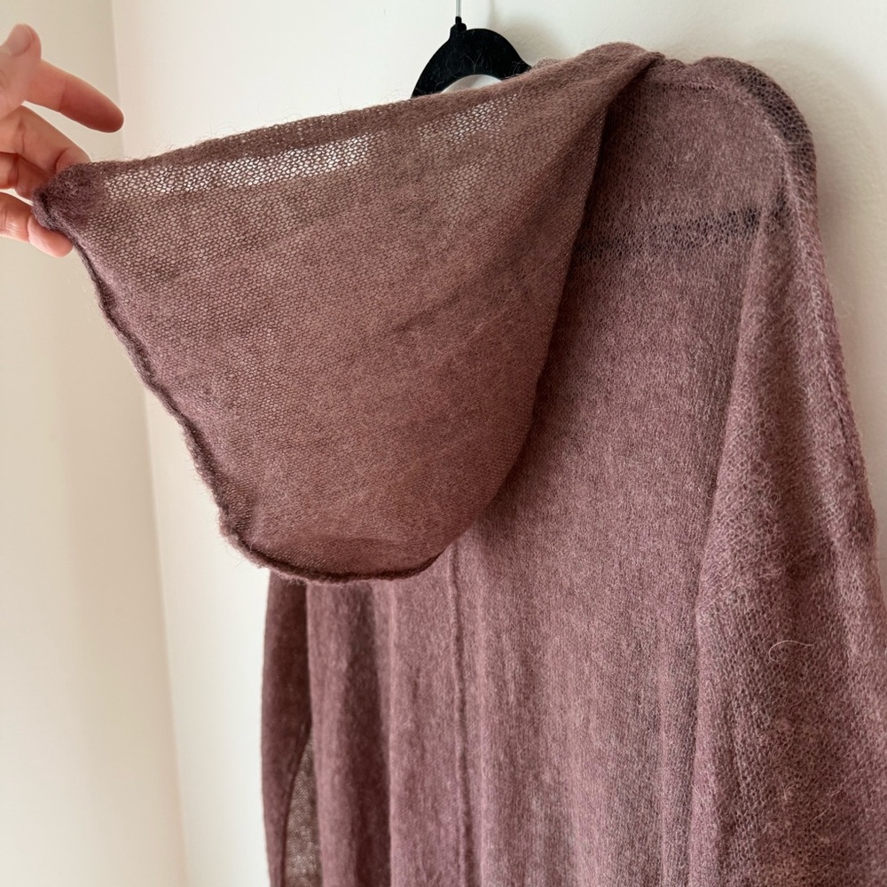 Ranger Cartel Mohair Wool Lightweight Knit Brown Hoodie Sweater - Picture 3 of 14